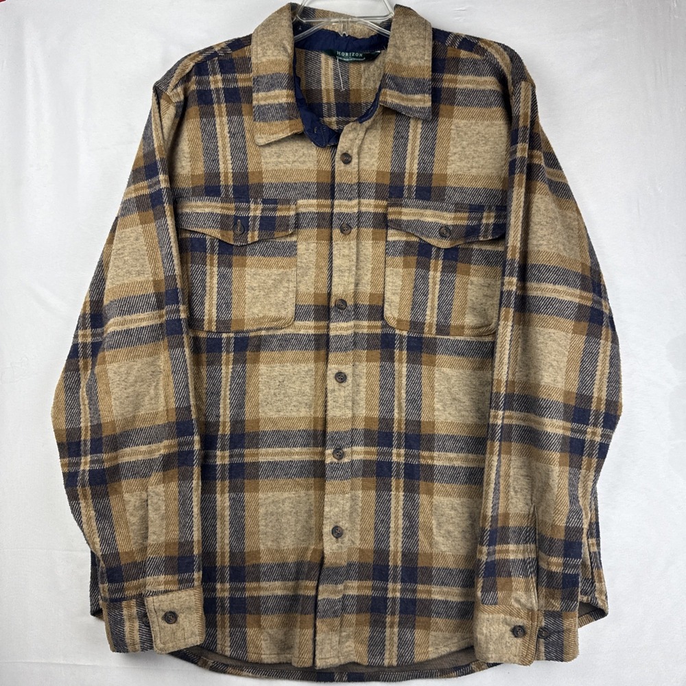 Horizon by Bass Creek Flannel Shirt Jacket Men's‎ XL Plaid